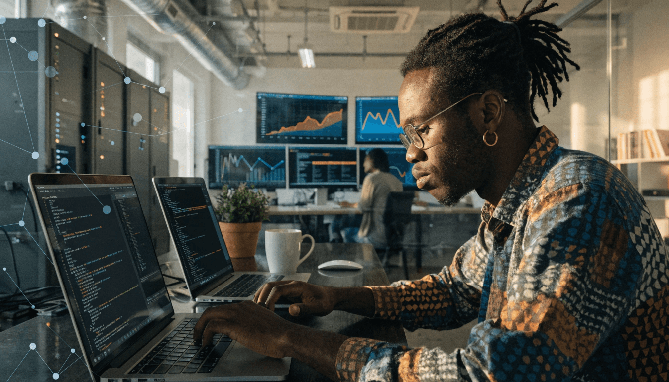 Data engineer working