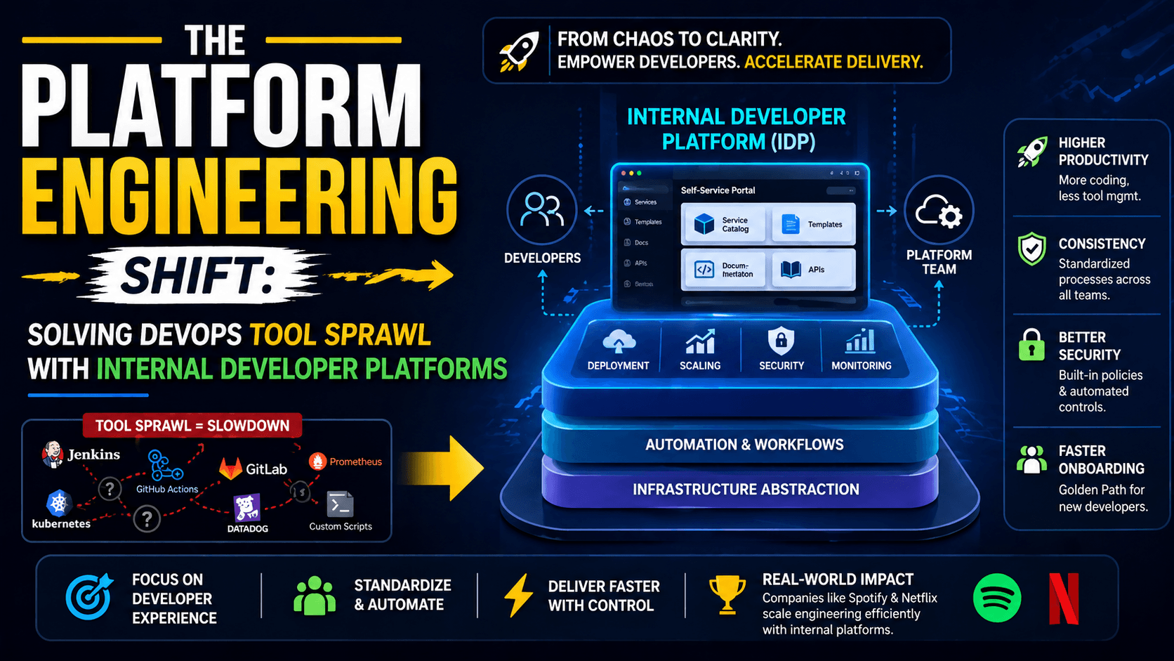 The Platform Engineering Shift: Solving DevOps Tool Sprawl with Internal Developer Platforms