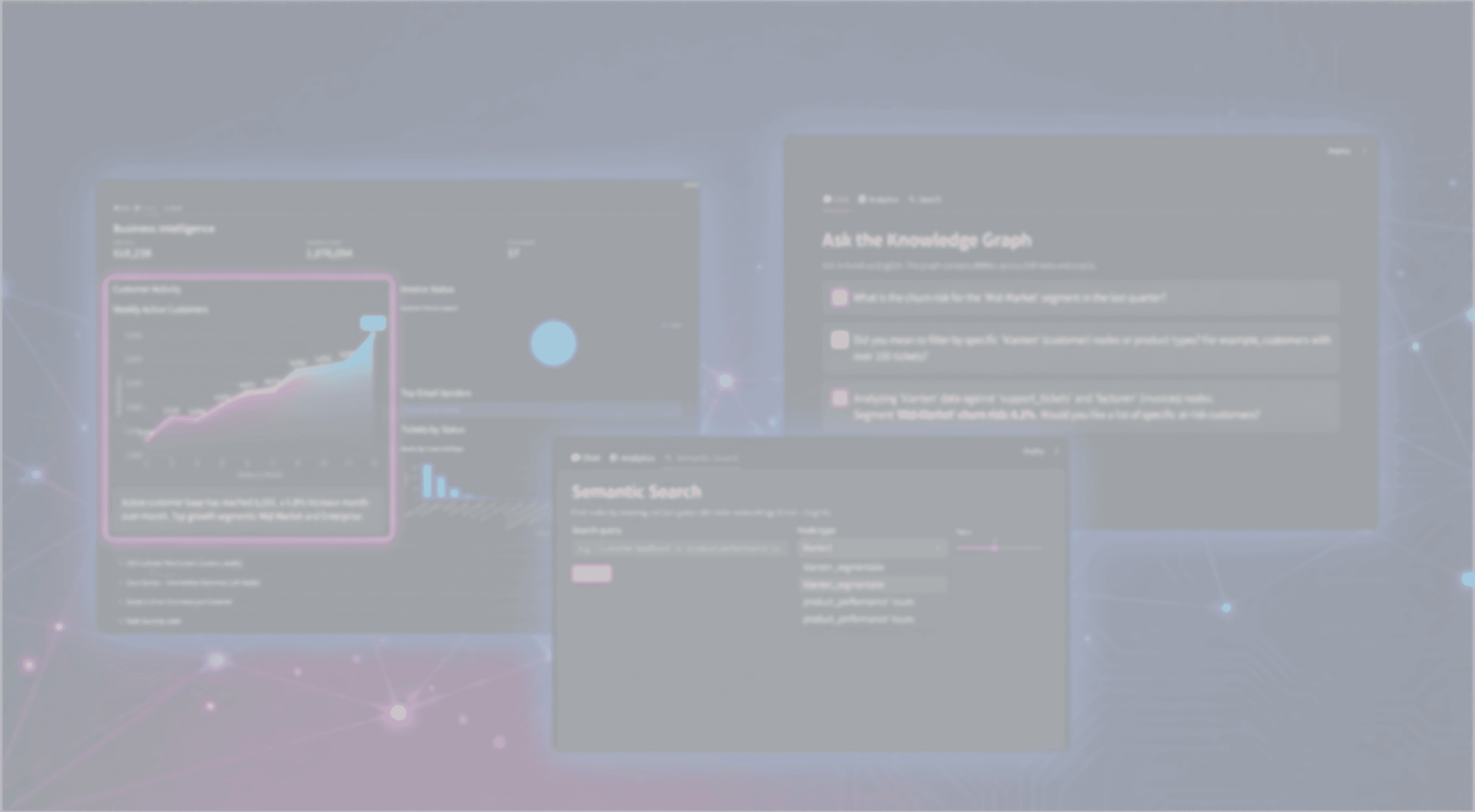 AI Knowledge Graph Platform Hero Background
