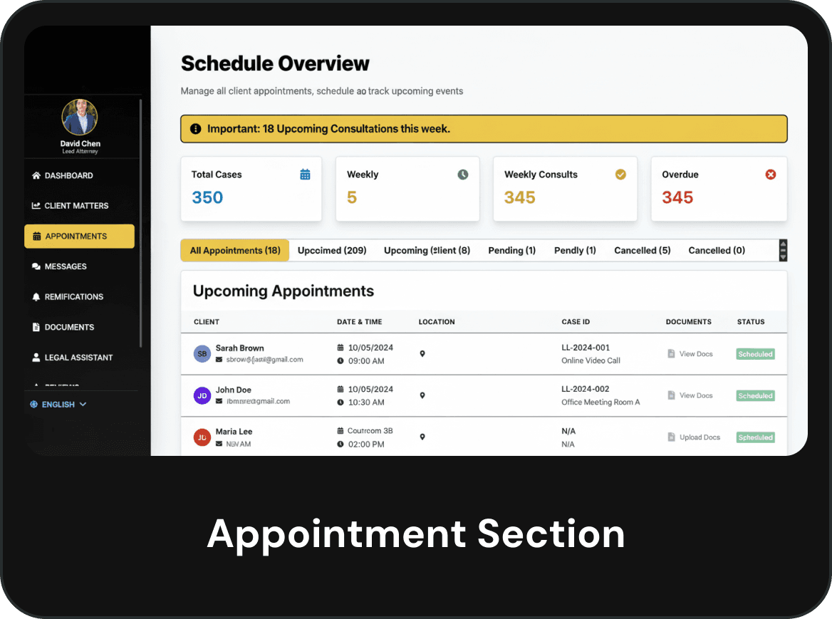 Appointment Section