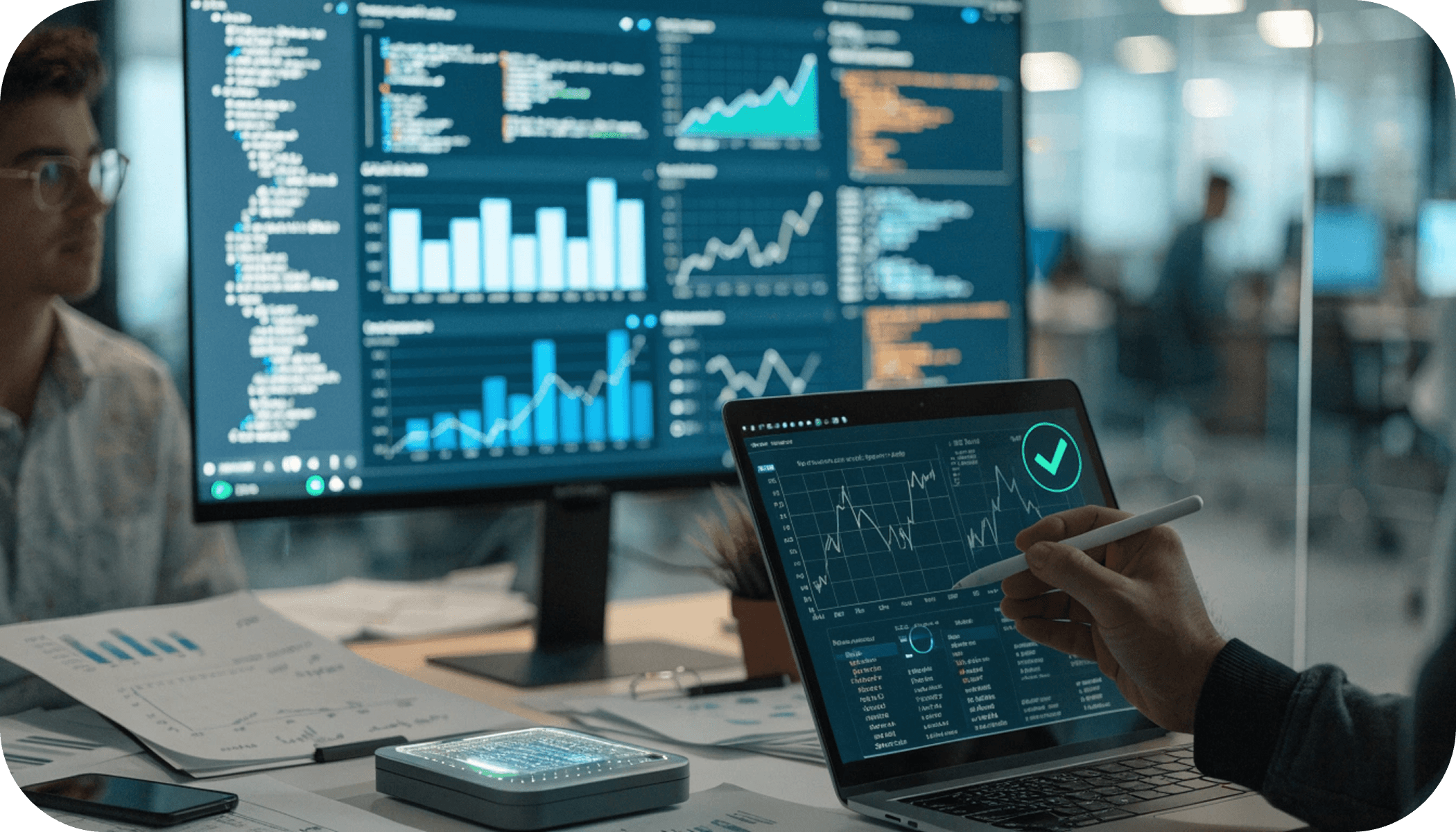 AI-powered financial analytics dashboard