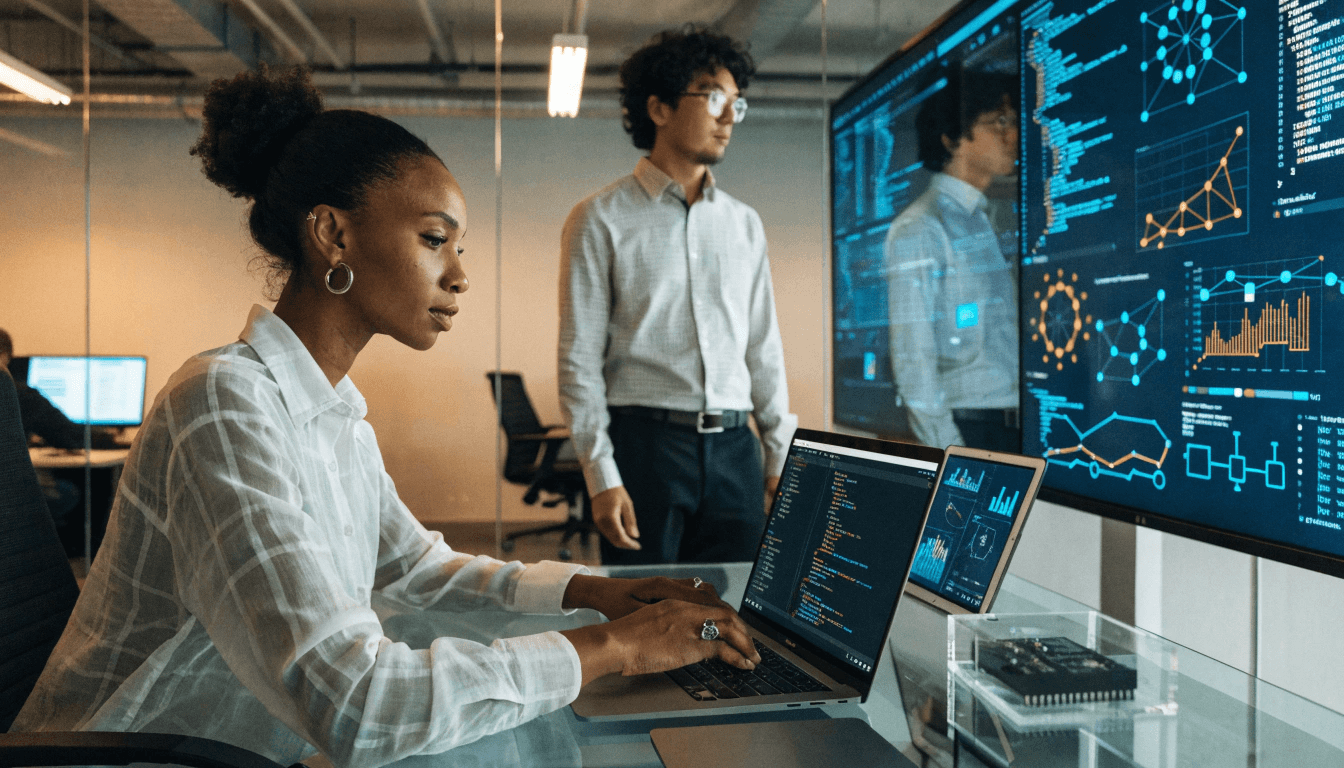 AI team collaborating